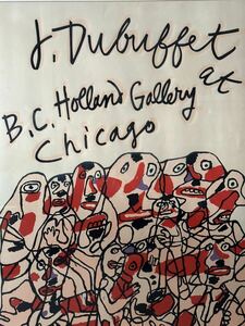 ジャン・デュビュッフェ「Holland Gallery 1976」シルクスクリーンポスター Jean Dubuffet インテリア　24.9/sy.u