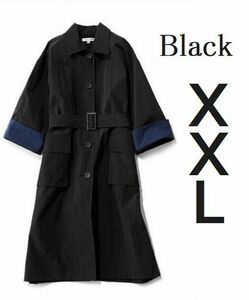 UNIQLO×JW ANDERSON オーバーサイズ ロングコート XXL 3XL ブラック 黒 撥水加工 ユニクロ アンダーソン 大きいサイズ