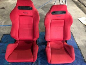 シビック EG6 ホンダ セミバケ レカロ RECARO 左右セット 赤内装　純正OP 