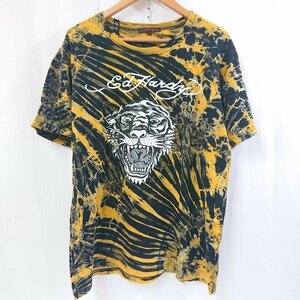 エドハーディー Ed Hardy エドハーディー 半袖Tシャツ タイダイ 虎 タイガー Tシャツ Tシャツ L 黒 / ブラック X 黄 / イエロー