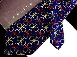 ♪今週の特売980円～♪3680♪良品【CELINE】セリーヌ【金具 柄】ネクタイ♪