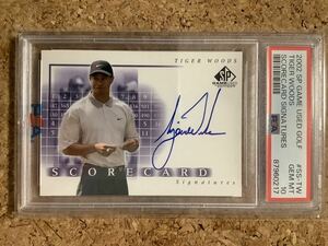 2002 SP GAME USED GOLF #SS-TW Tiger Woods 直筆サイン PSA10 直書き