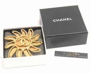 CHANEL ブローチ　ココ　ゴールド　新同品