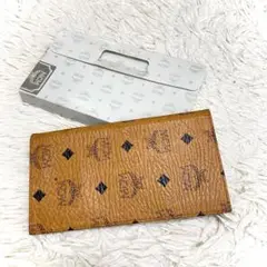 【未使用保管品】箱付き MCM エムシーエム ヴィセトス柄 二つ折り 長財布