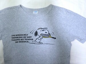 Champion × スヌーピー Tシャツ L グレー 88 12 バータグ 復刻 チャンピオン テニス