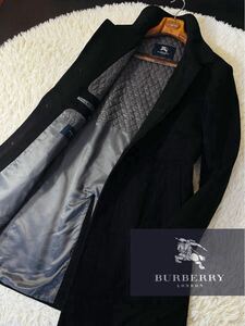 w38 完全【圧倒される大人の余裕漂う】定価24万●BURBERRY LONDON●メルトンウールチェスターコート バーバリーコート メンズ スペイン製