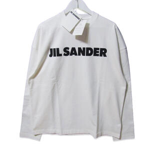 未使用 JIL SANDER ジルサンダー 長袖Tシャツ J22GC0136 J45148 ロンT フロントロゴ ホワイト 白 S タグ付き 27107730