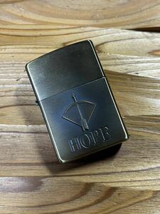 Zippo ジッポー ホープ　HOPE 立体アロー　1999年製　懸賞当選品 ソリッドブラス　未着火品