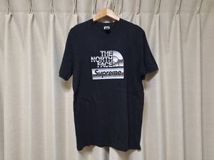 ☆SUPREME× The North Face　メタリックTシャツ　シュプリーム　ブラック　黒　サイズL☆