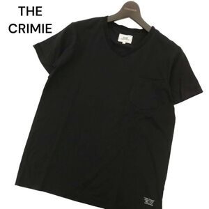 THE CRIMIE クライミー 春夏 Vネック★ 胸ポケット 半袖 カットソー Tシャツ Sz.S　メンズ 黒　C4T04608_5#D