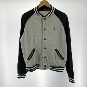 【中古】POLO RALPH LAUREN スウェットスタジャン サイズS ポロ・ラルフローレン グレー ブラック[240019465631]