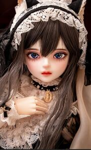 【DOLK×MELODY.C×MYOU DOLL】黒猫Delia ver. Limited - Special Collaboration Edition 未使用　40cm 本体　ウィッグ　アイ