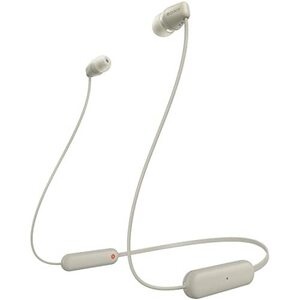 ソニー ワイヤレスイヤホン WI-C100:Bluetooth対応/25時間スタミナ/IPX4防滴/DSEE搭載 ベージュ WI-C100 CZ