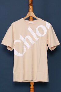 クロエ Tシャツ レディース ロゴ ベージュ サイズXS 送料無料 CHLOE C21AJH13 184 20J BEIGE 新品