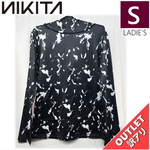 【OUTLET】 NIKITA MOSS PO HOODIE BLACK AND WHITE LIGHT Sサイズ レディース インナー ファーストレイヤー 日本正規品