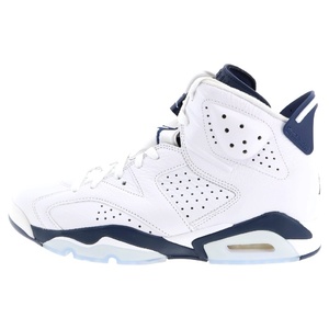 ナイキ AIR JORDAN 6 エアジョーダン6 ミッドナイトネイビー 2022 ハイカットスニーカー ホワイト/ネイビー US8.5/26.5cm CT8529-141