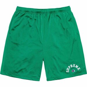 【新品未使用】 24SS 新品 SUPREME シュプリーム CHAMPION MESH SHORT チャンピオン ショーツ ショートパンツ GREEN S グリーン 緑色