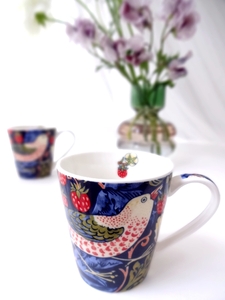 新品 ◆ William Morris ◆ ウィリアムモリス Pimpernel ピンパーネル いちご泥棒 鳥 陶器 マグカップ コーヒーカップ ティー イギリス