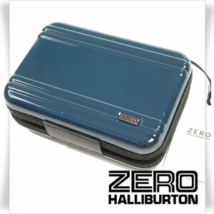 新品1円～★ZERO HALLIBURTON ゼロハリバートン アメニティケース ポーチ ディープブルー ポリカーボネート 正規店本物 ◆3492◆