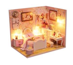 ドールハウスの家具diyミニチュア3D木製miniaturasドールハウスのおもちゃ子供の誕生日プレゼントカサ子猫日記 ２７