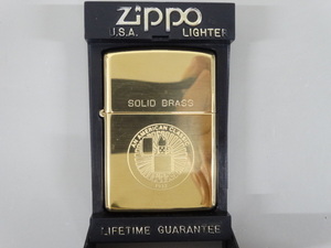 新品 未使用品 1992年製 ZIPPO ジッポ SOLID BRASS ソリッドブラス AN AMERICAN CLASSIC 1932 ゴールド 金 オイル ライター USA