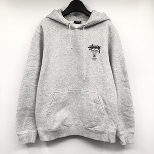 【中古】STUSSY Japan World Tour パーカー グレー サイズS ステューシー ジャパンワールドツアー [240017662452]