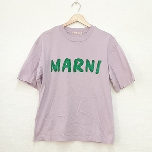 マルニ MARNI 半袖Tシャツ サイズ36 S THJET49EPH USCS11 - ピンク×グリーン レディース 2023SS/ロゴプリント 美品 トップス