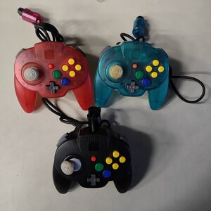 任天堂 NINTENDO64 ホリパッドミニ コントローラー 3点まとめ　動作未確認