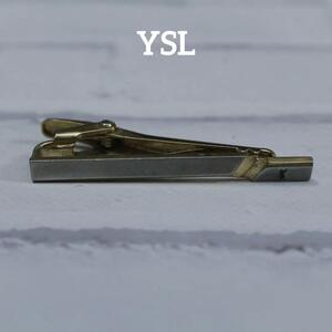 【匿名配送】YSL イヴサンローラン タイピン ゴールド ロゴ シンプル 2