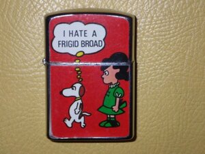 60’S★SMC★スヌーピー★オイルライター★ビンテージ★スーベニア★デッドストック★SNOOPY★USA★ZIPPO★I HATE A FRIGID BROAD