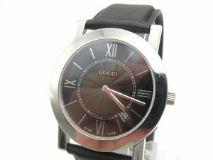 1円◆稼働◆ グッチ 5200M.1 ブラック クオーツ ユニセックス 腕時計 N65107