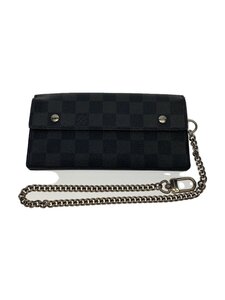 LOUIS VUITTON◆ポルト・フォイユ・アコルディオン_ダミエ・グラフィット_BLK/PVC/BLK/メンズ/N60023