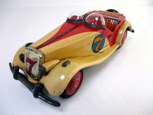 バンダイ　1950年代製　MG TF OVERLAND RACE WIINNER 1956 完動美品　長さ約20 cm