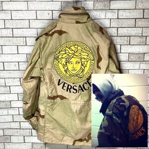 【g-dragon 着用】【超希少】【美品】m65 ジャケット　vintage Versace ヴェルサーチ　メデューサ　メドューサ　ジヨン　bigbang