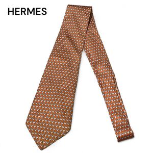 HERMES エルメス シルク ネクタイ 鱗柄