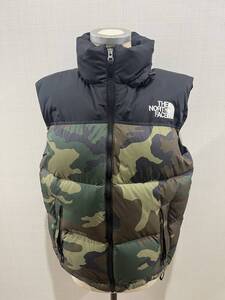 THE NORTH FACE ノースフェイス NOVELTY NUPTSE VEST ノベルティヌプシベスト サイズL ナイロン ND91634 ブラック系 迷彩柄 メンズ