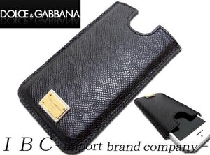 ★DOLCE&GABBANA★ドルガバ★iPhone4.4S用レザーケース★ダークブラウンこげ茶【本物保証】イタカジ★芸能人御用達★ハイファッション★