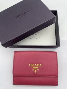 プラダ PRADA サフィアーノレザー 二つ折り財布