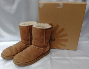 UGG UGG australia CLASSIC SHORT 5825 クラシック ショート ムートンブーツ USA 7 サイズ 24.0cm レディース チェスナット