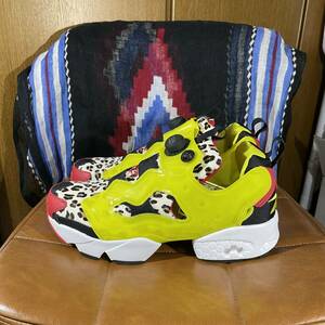 ★新品 reebok x atmos instapump fury citron animal 27.0cm US 9.0 UK 8.5 リーボック ポンプフューリー アトモス シトロン レオパード★