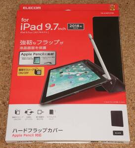 ★新品★ELECOM iPad 9.7インチ(2018/2017) ハードフラップカバー Apple Pencil対応 ブラック