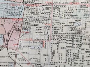 lk古本【地図帳】奈良市街図 昭和54年 [＋明日香 橿原ほか大和路観光 バス路線バス停名入 ドリームランド あやめ池遊園地 近鉄東信貴鋼索線