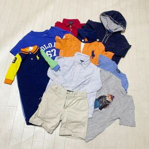 3844☆ POLO RALPHLAUREN キッズまとめ9点セット シャツ カットソー ロンパース ショートパンツ