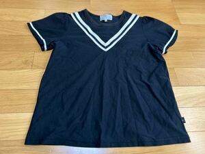 クミキョク　半袖Tシャツ 160センチ　トップス　キッズジュニア　女の子女子　半袖カットソー　組曲　黒色