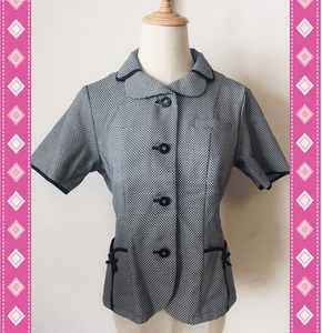 ※Bランク※【中古】FOLK_15号_オーバーブラウス/FB71009/半袖シャツ/フォーク/かわいいOL会社制服/おしゃれ事務服