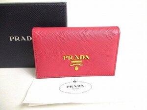 【未使用保管品】 プラダ PRADA サフィアーノ レザー 名刺入れ カードケース カードホルダー