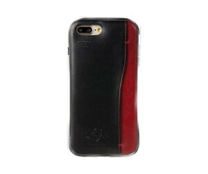 Natural design iPhone 8PLUS 7PLUS （5.5インチ） 衝撃吸収背面ケース FLAMINGO Black ブラック カードホルダー