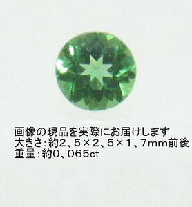 NO.16 クロムトルマリン(宝石名クロム・トルマリン)ラウンドルース(タンザニア産)(2,5ｍｍ) 天然石現品