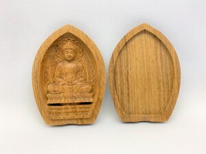 【三枝堂】新品　白檀　香合仏【釈迦如来】お守り本尊　桐箱入り☆展示品１点限り☆送料は当社負担☆　