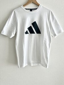 【送料込】adidas　アディダス　Tシャツ 【メンズ】　Lサイズ　ホワイト×ブラック　 2022年製　スポーツ　アウトドア　カジュアル 6439780